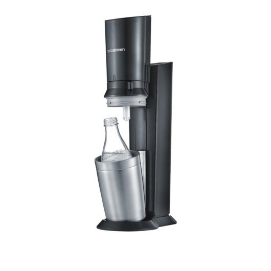 Carbonatore Sodastream Crystal 3.0 Metallo Nero Bottiglia Vetro 60 L