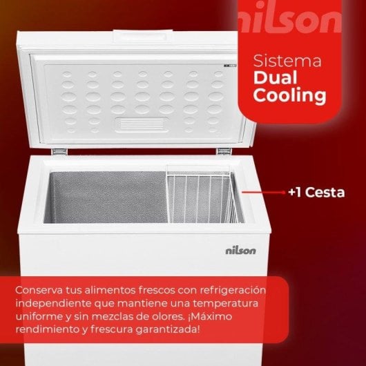 Congelador Horizontal Nilson NCH1500EDC 142L Dual Cooling