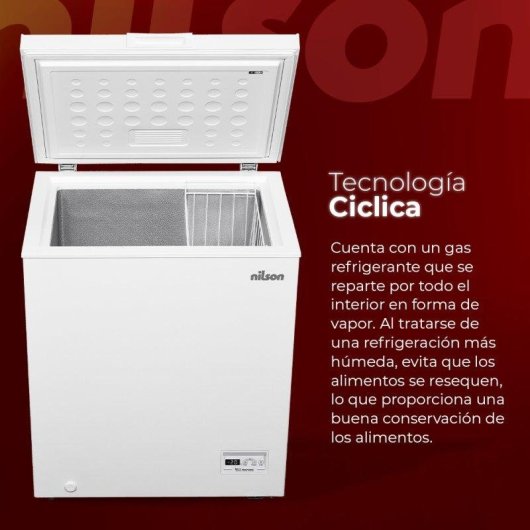 Congelador Horizontal Nilson NCH1500EDC 142L Dual Cooling