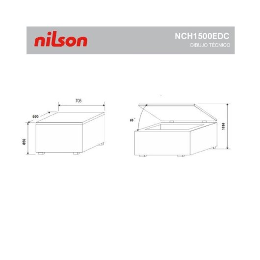 Congelador Horizontal Nilson NCH1500EDC 142L Dual Cooling