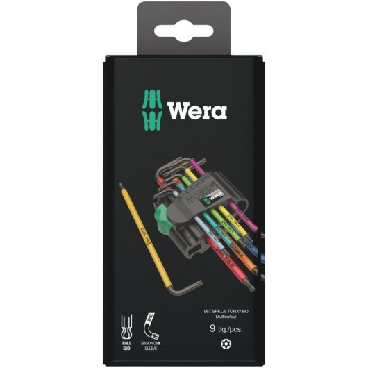 Llave torx Wera 967/9 TX BO multicolor con 9 piezas