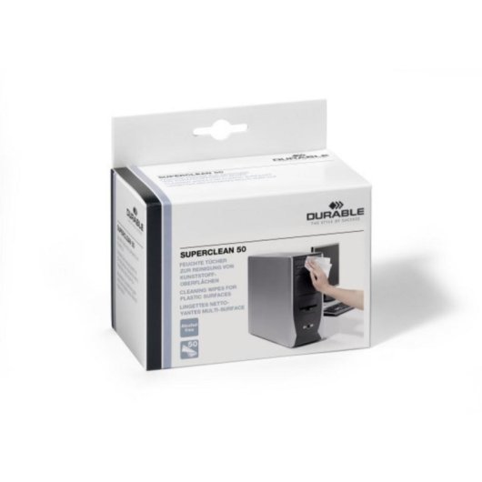 Toallita Durable 578802 para Limpieza de Equipos Universal Blanco 50 piezas