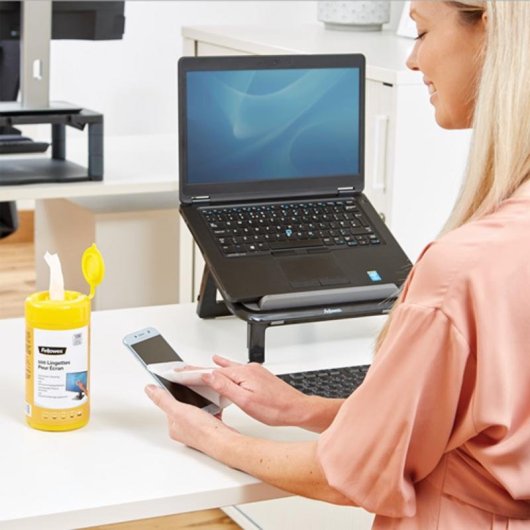 Feuchttuch Fellowes 9970311 für LCD TFT Plasma 100 Stück