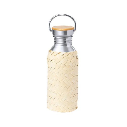 Bidón 600 Ml. Aluminio Con Funda Paja