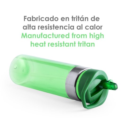 Halmik Bidón En Alta Calidad Y De 650 Ml, Con Cuerpo Acabado En Tritán De Alta Resistencia Al Calor.