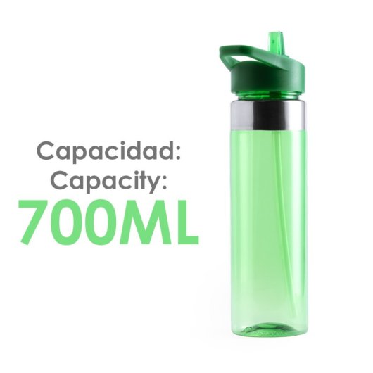 Halmik Bidón En Alta Calidad Y De 650 Ml, Con Cuerpo Acabado En Tritán De Alta Resistencia Al Calor.