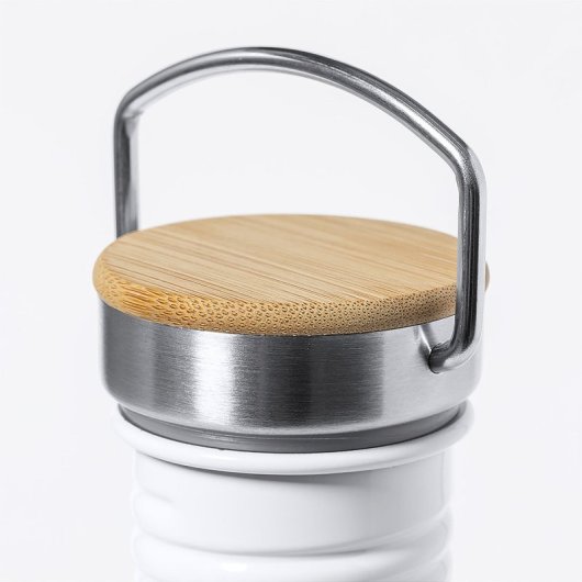 Bidón Aluminio 750 Ml Diseño Retro Con Tapón Rosca Acero Inox