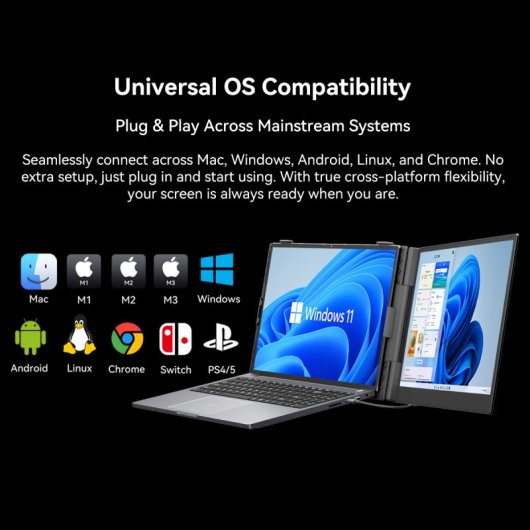 Blackview Scm8 Monitor Portátil 15.3" Full Hd+ Ips 100% Srgb 800g Usb-c Pd3.0