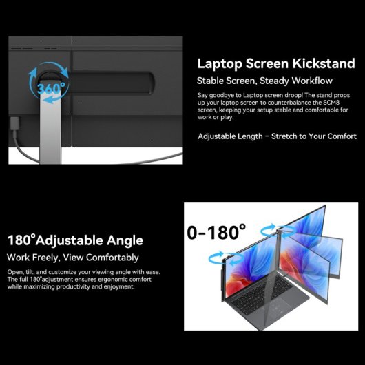 Blackview Scm8 Monitor Portátil 15.3" Full Hd+ Ips 100% Srgb 800g Usb-c Pd3.0