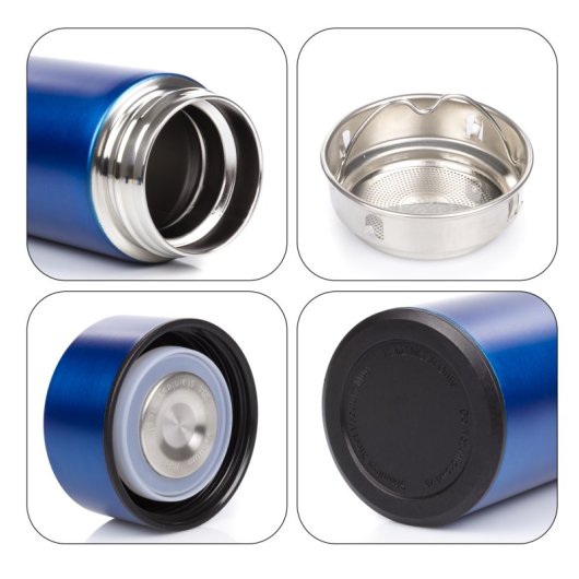 Termo Deportivo De 500ml Con Indicador De Temperatura Inteligente. Botella De Agua Aislada Al Vacío, Hasta 12 Horas De M