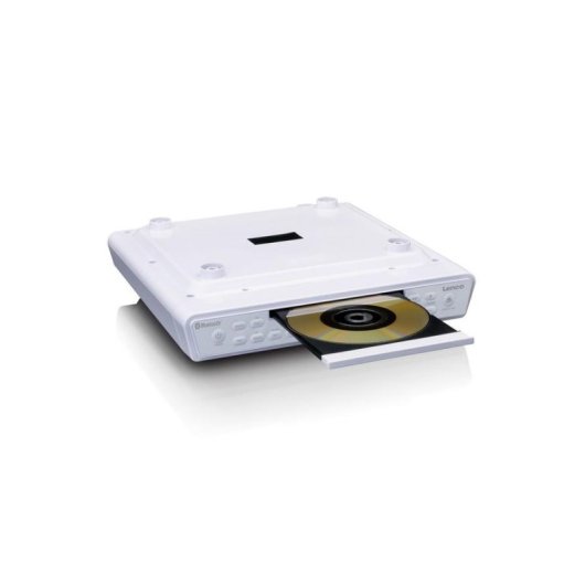 Radio Lenco KCR-150 FM Bluetooth LCD Blanc Murale