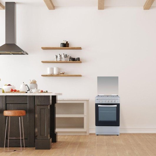 Cocina de gas Svan SKG4501X 50 cm Inox 4 Quemadores Horno 43L