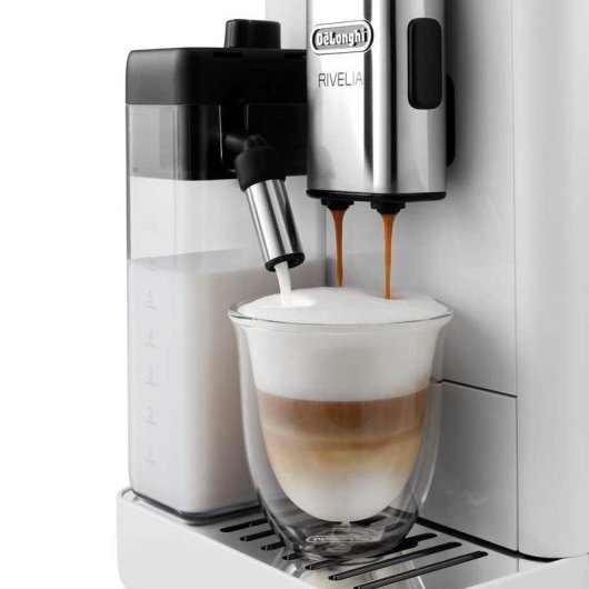 Macchina da caffè superautomatica DeLonghi Rivelia EXAM440.55.W 1,4L 19 bar macinacaffè integrato
