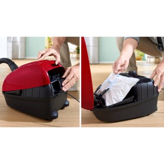 Aspirapolvere con Sacco Bosch Serie 4 BGD38RD1H 600W Microfiltrazione 4L Rosso