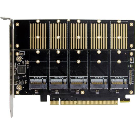Carte Réseau InLine 76619G PCIe M.2 SATA 6 Gbit/s 5 ports NCQ