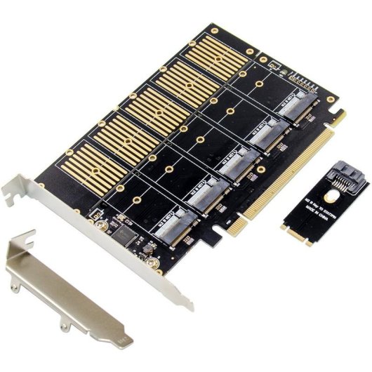 Carte Réseau InLine 76619G PCIe M.2 SATA 6 Gbit/s 5 ports NCQ