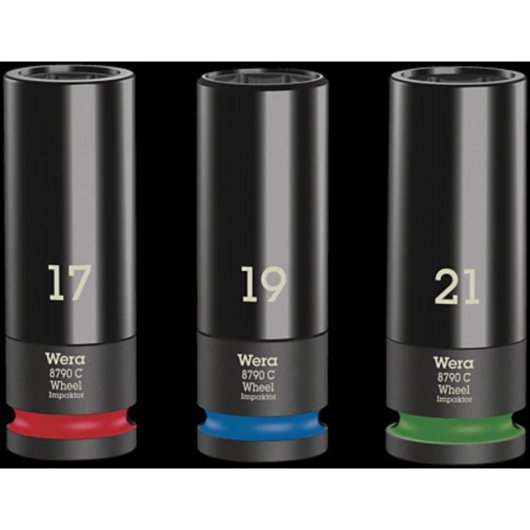 Set di bussole a percussione Wera 05004595001 1/2 pollice 17 19 21 mm