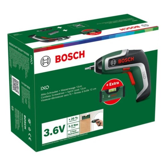 Avvitatore Bosch IXO 7 3.6V Li-Ion 235 RPM impugnatura ergonomica