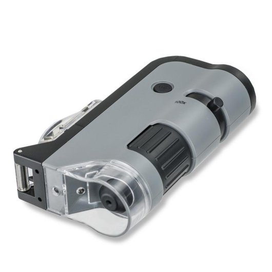 Microscope Carson MICROFLIP 250x Noir Acier Inoxydable Portable