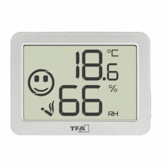 Thermomètre TFA Dostmann 30.5055.02 Digital Hygromètre Intérieur Blanc