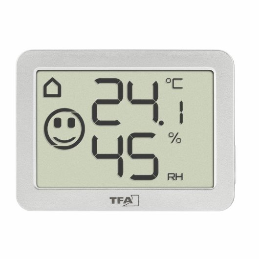 Thermomètre TFA Dostmann 30.5055.02 Digital Hygromètre Intérieur Blanc