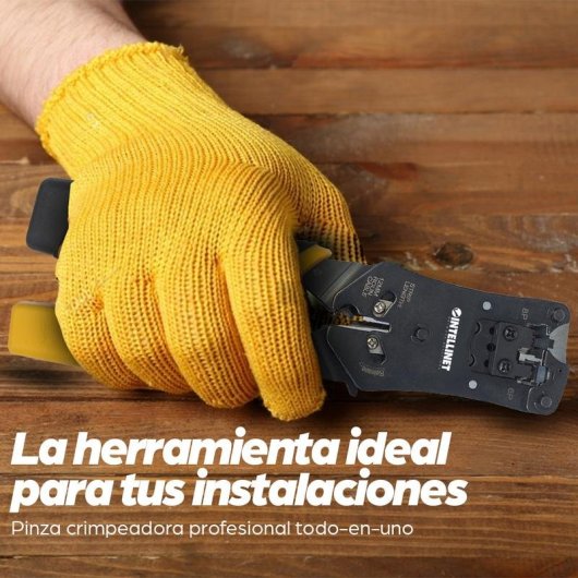Crimpadora Intellinet Universal com Testador de Cabos RJ-11 RJ-45