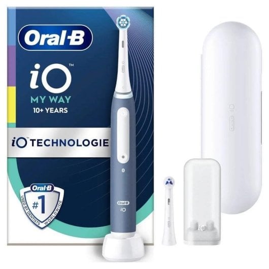 Brosse à Dents Vibratoire Oral-B iO My Way 4 Modes 2 Embouts Capteur Pression Minuteur Étui