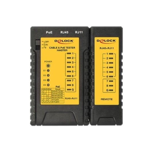 Comprobateur de câbles Delock 86107 RJ-12/RJ-45 PoE