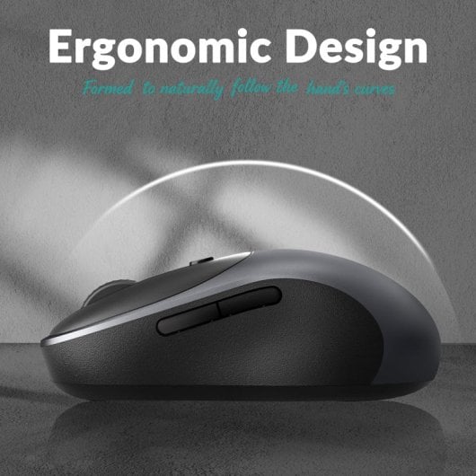 Ratón Keychron BM24 RF Wireless Bluetooth USB Type-C 2400DPI Grau Metallisch