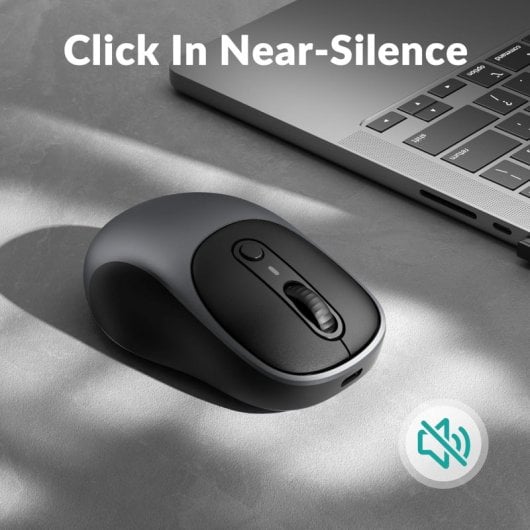 Ratón Keychron BM24 RF Wireless Bluetooth USB Type-C 2400DPI Grau Metallisch