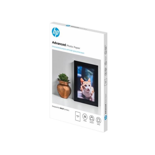 Papier photo HP Advanced brillant 250 g/m2 10x15 cm 25 feuilles