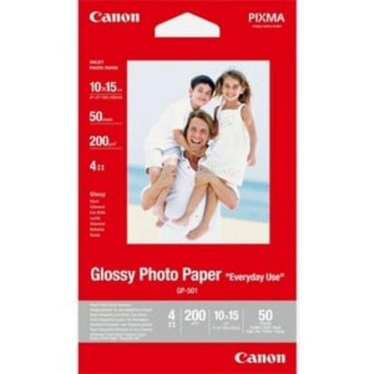 Papel Fotográfico Canon 0775B081 Brillo 200 g/m² 50 Hojas 102 x 152 mm