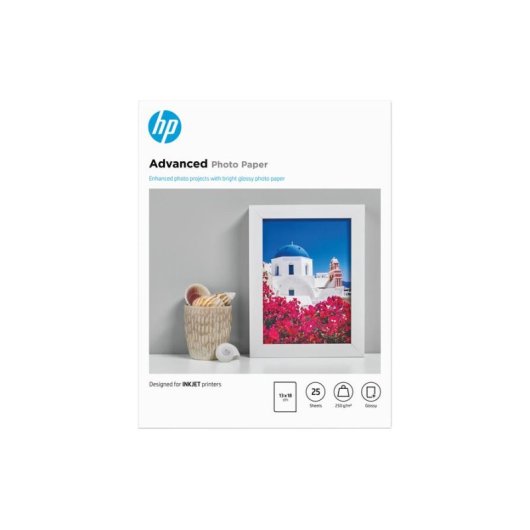 Fotopapier HP Advanced glänzend 250 g/m2 13 x 18 cm 25 Blatt
