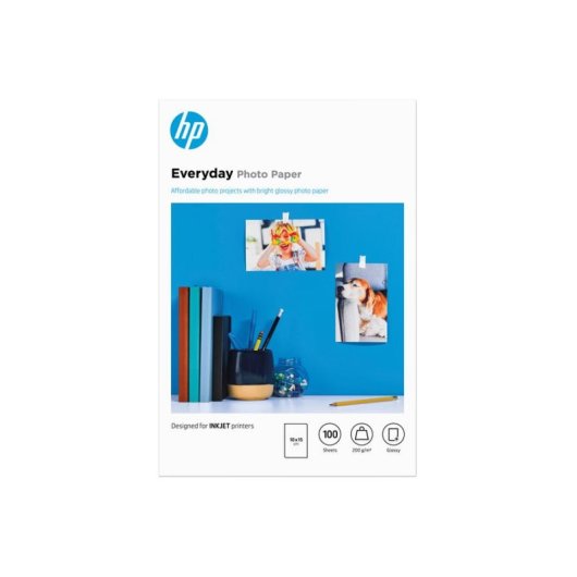 Papel fotográfico HP Everyday brillante 200 g/m2 10 x 15 cm 100 hojas