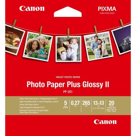 Papel Fotográfico Canon 2311B060 Brillo 265 g/m² 20 Hojas 130 mm