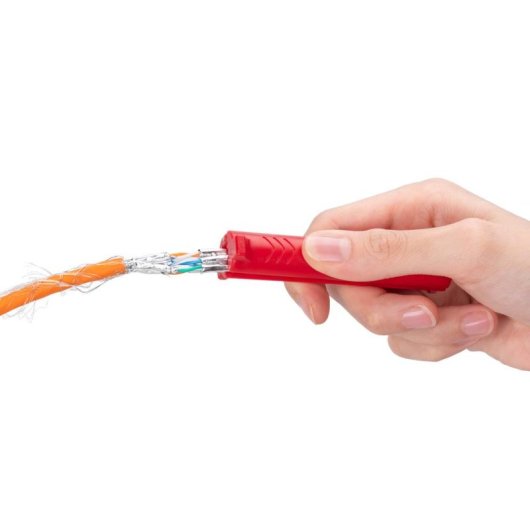 Herramienta de Pelado de Cables Digitus para Cables de Datos, Rojo, Capacidad 1,5 cm