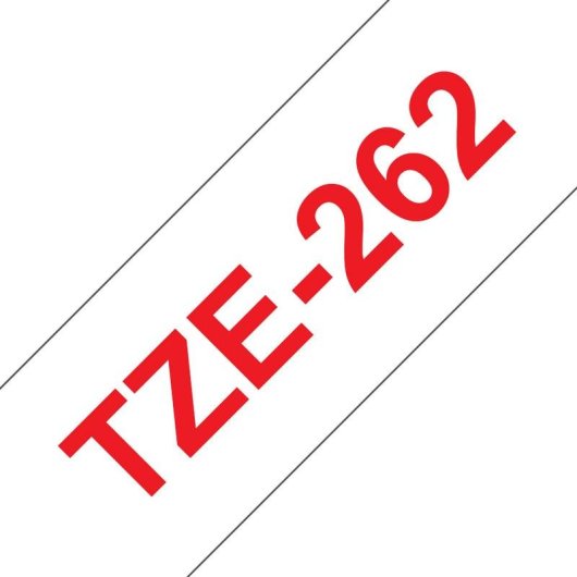 Fita de Etiquetagem Brother TZE-262 Vermelho sobre branco 36 mm x 8 m