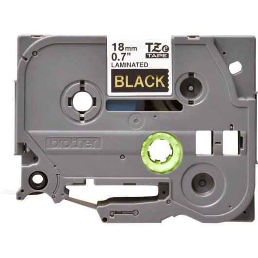 Ruban Brother TZE-344 Or sur noir 18 mm 8 m laminé