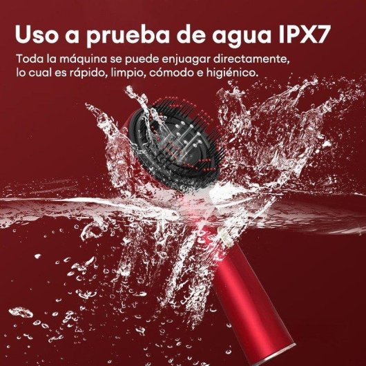 Peine Paxa con Cojín de Aire y Masaje Tres Modos Rojo