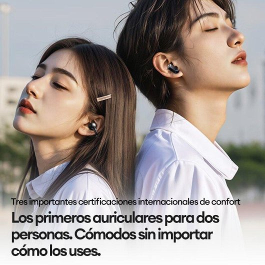 Auricolari Paxa CTBuds wireless Bluetooth 2 in 1 Clip/In-Ear IPX5 Nero