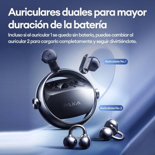 Auricolari Paxa CTBuds 2 in 1 wireless Bluetooth design aperto e clip Oro Rosa