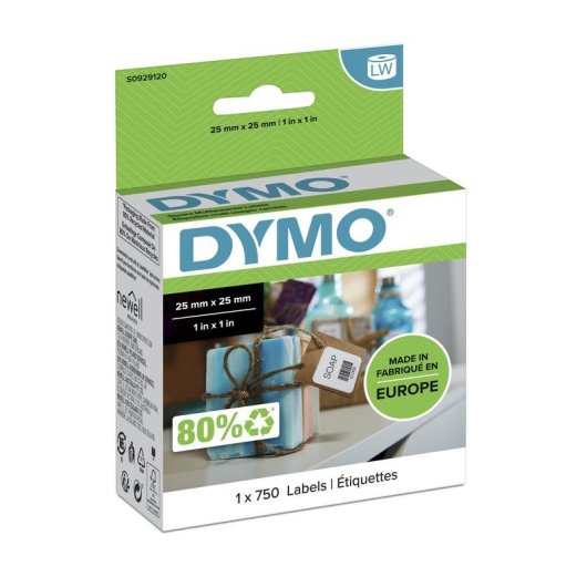 Etiqueta para Impresora DYMO LabelWriter 25x25mm 750 etiquetas autoadhesivas