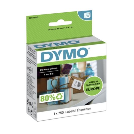 Etiqueta para Impresora DYMO LabelWriter 25x25mm 750 etiquetas autoadhesivas