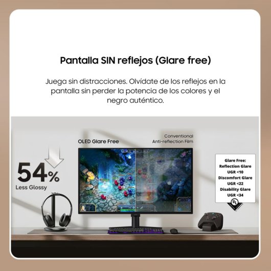 Monitor Samsung Odyssey G6 S27HG612SU 27" Quad HD 240Hz OLED Höhenverstellbar
