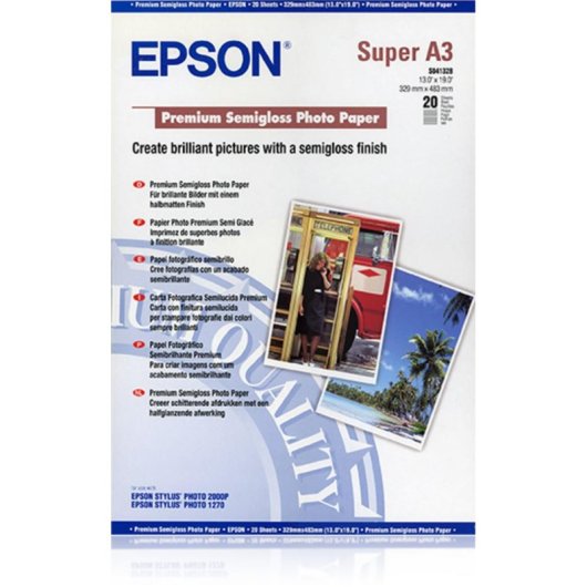Papier photo Epson Premium Semigloss A3 Plus 250 g 20 feuilles