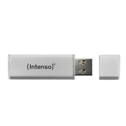 Memoria USB Intenso Ultra Line 64 GB USB 3.2 Gen 1 Plata con Tapa