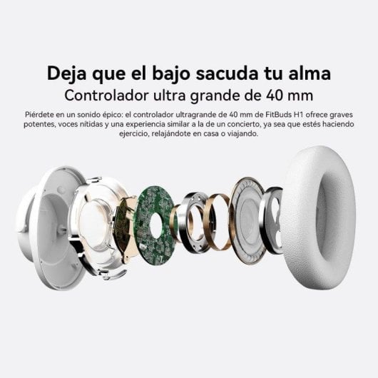 Auriculares Blackview FitBuds H1 sem fios Bluetooth com Cancelamento de Ruído Gaming Preto