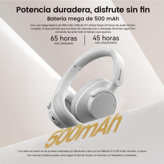 Auriculares Blackview FitBuds H1 sem fios Bluetooth com Cancelamento de Ruído Gaming Preto