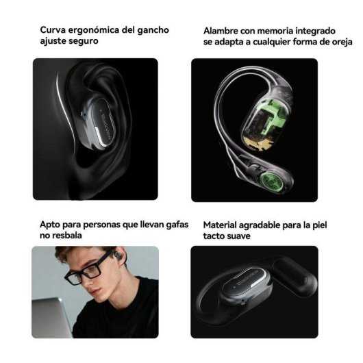 Auriculares Blackview Airbuds 300 sem fios Bluetooth IPX5 Clip Preto