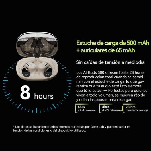 Auriculares Blackview AirBuds 300 sem fios Bluetooth 6.0 IPX5 Clip Bege